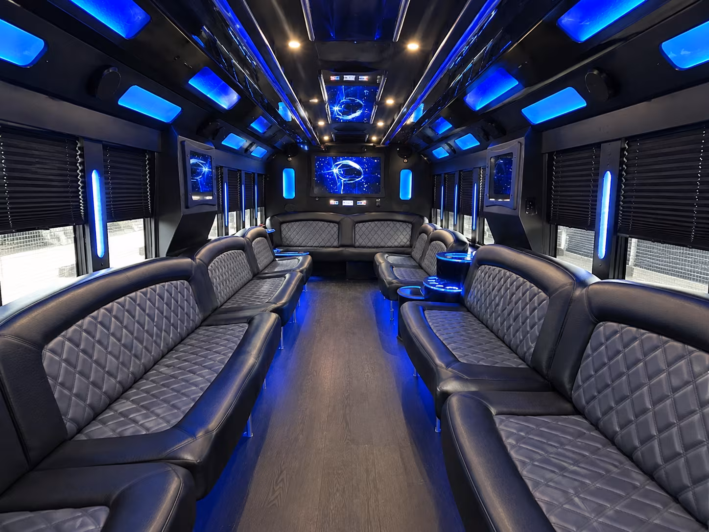 Newport News Bachelor & Bachelorette Transportation party bus interior