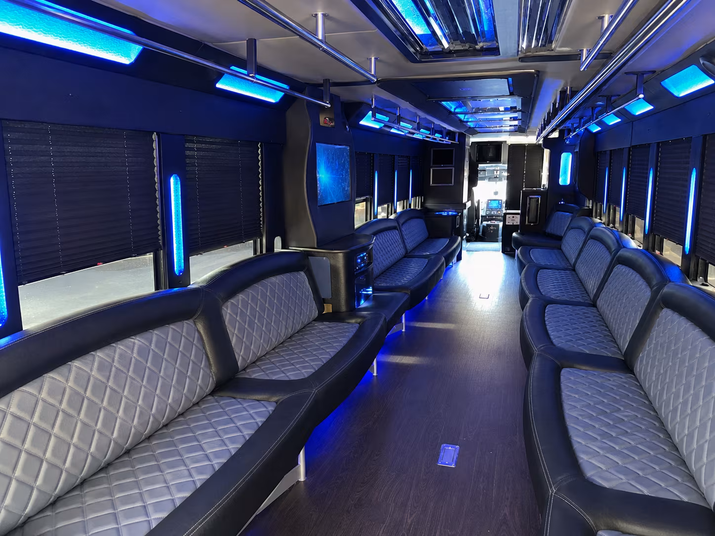 Newport News Birthday, Sweet 16, & Quinceañera Transportation party bus exterior