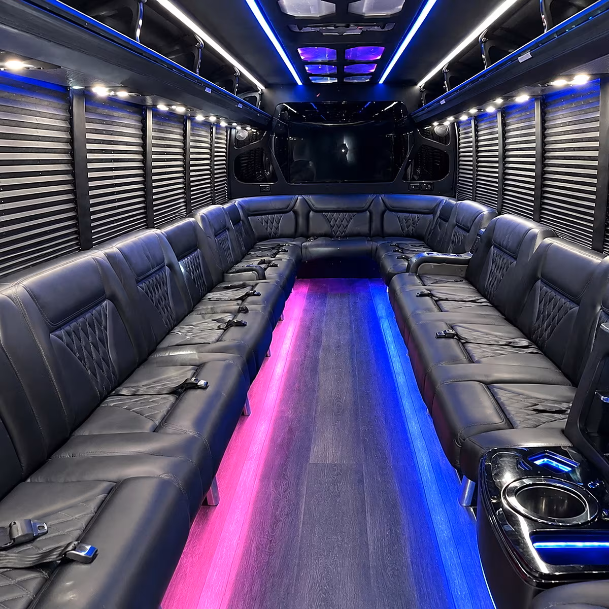 Newport News Concert & Music Festival Transportation party bus interior