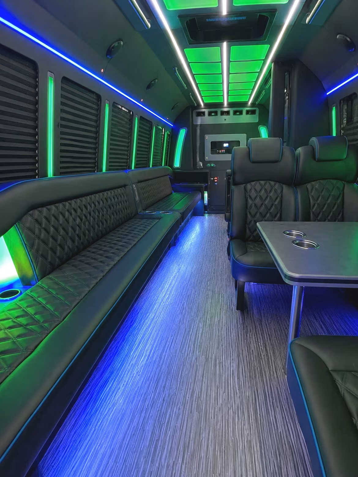 Newport News Private Event Transportation party bus interior