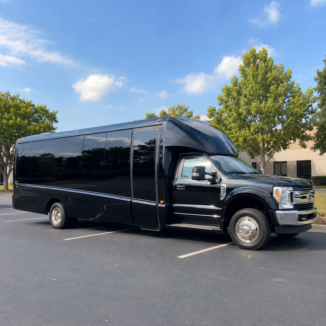 Newport News School Event Transportation party bus exterior