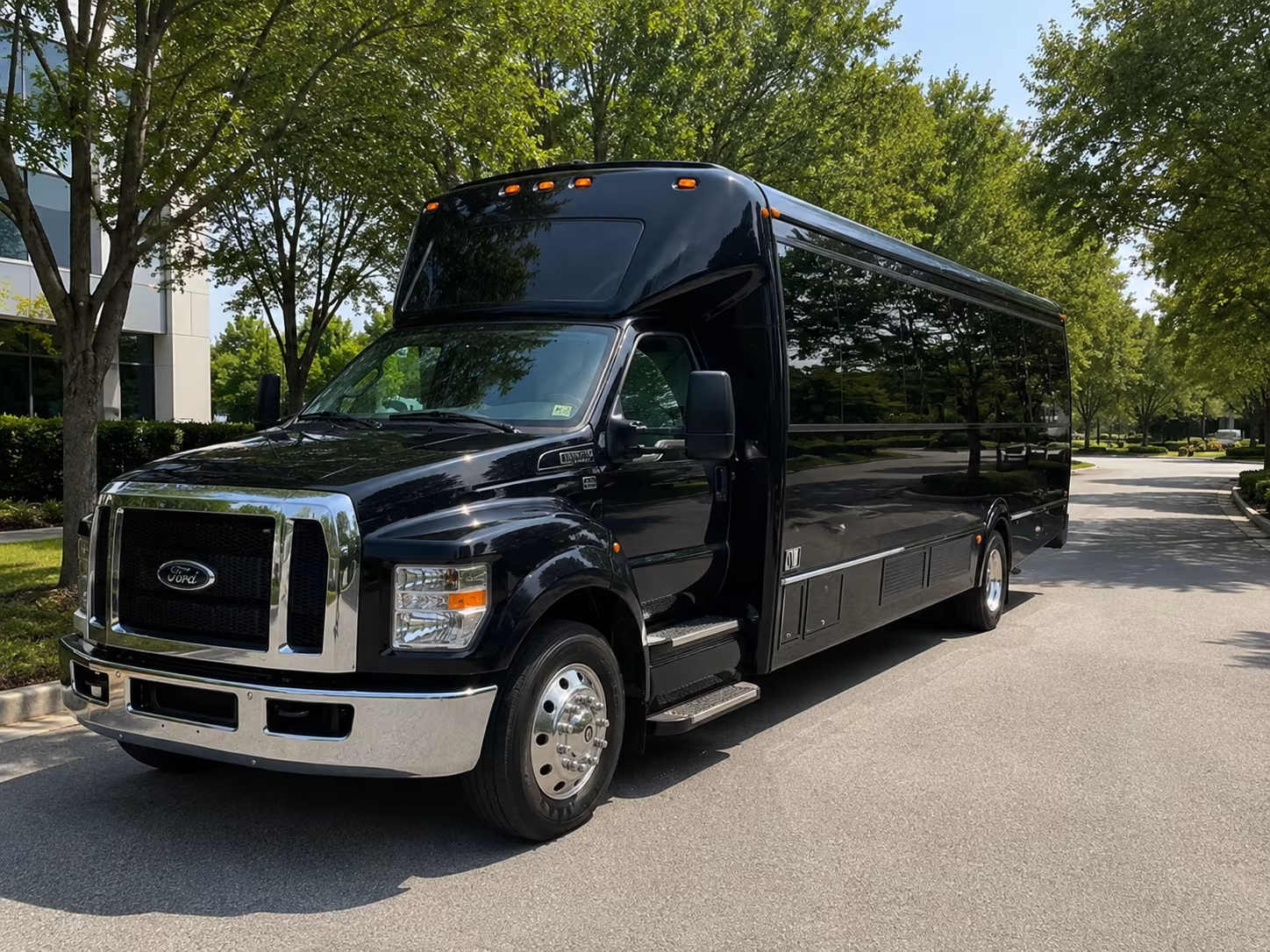 Newport News Sporting Event Transportation party bus exterior