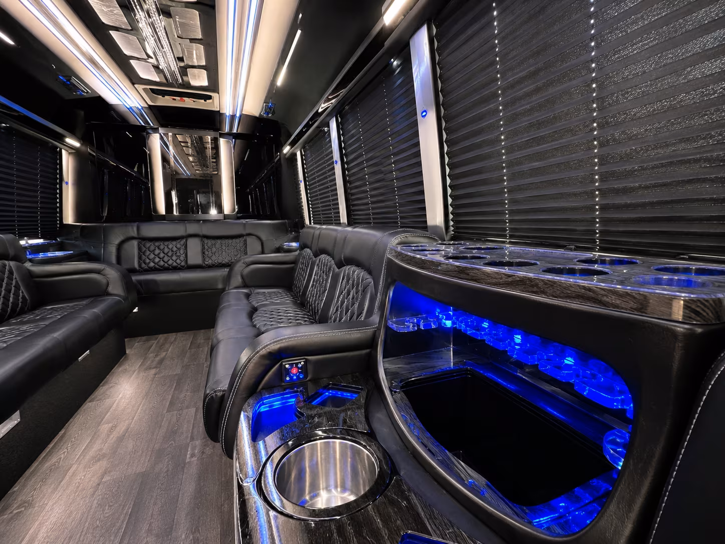 Newport News Sporting Event Transportation party bus exterior