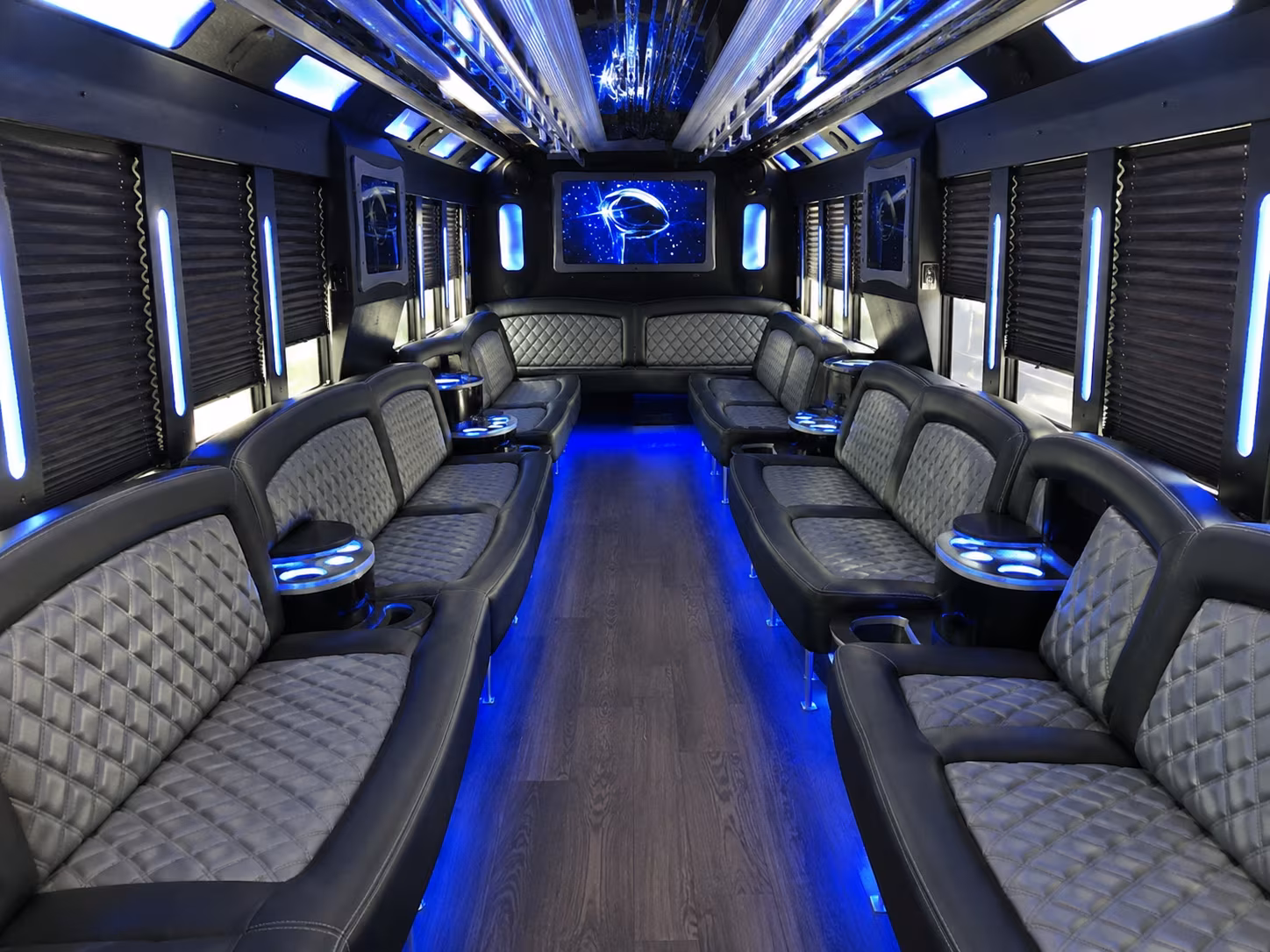 Newport News Sporting Event Transportation party bus exterior