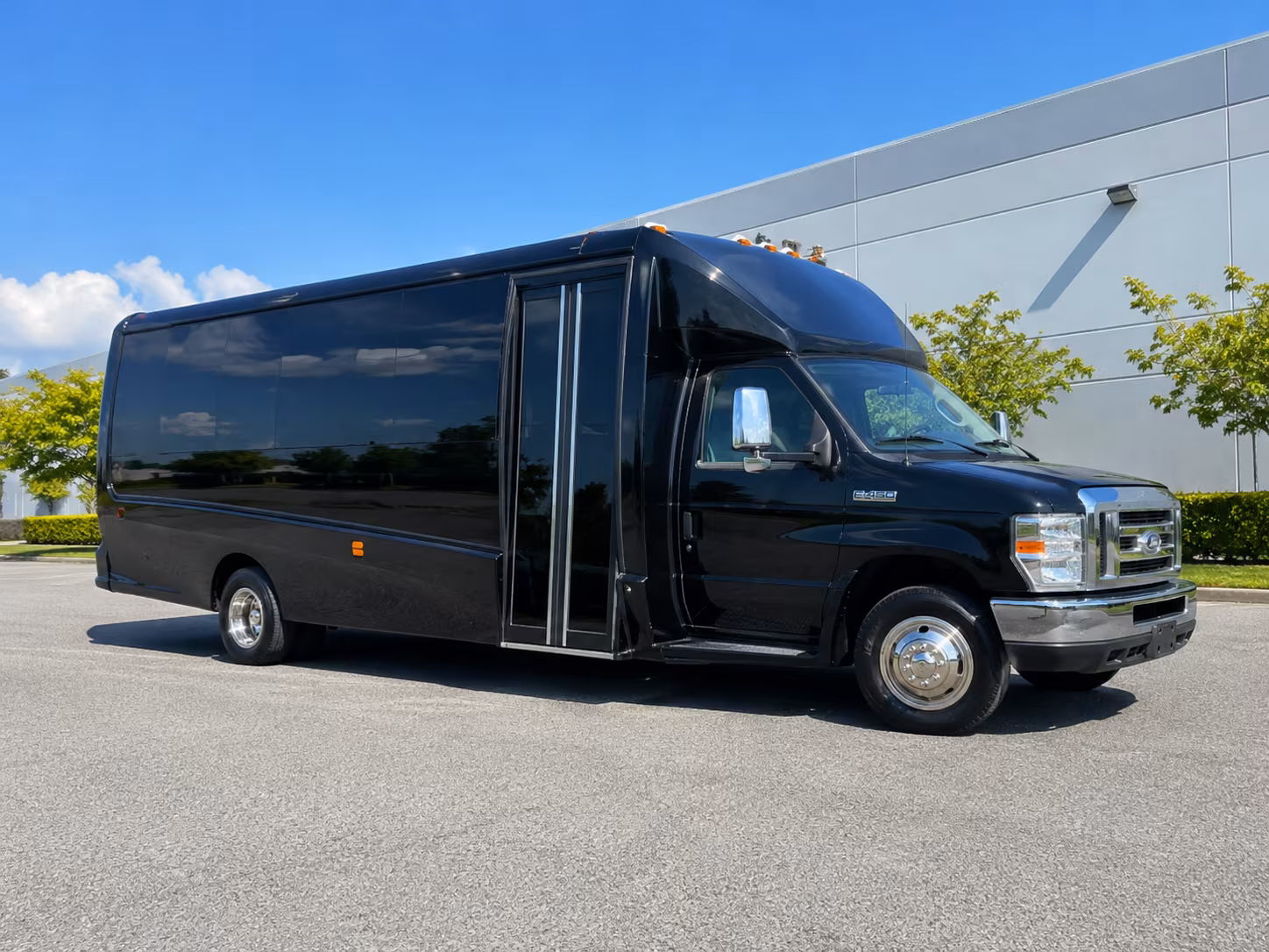 Newport News Wedding Transportation party bus exterior